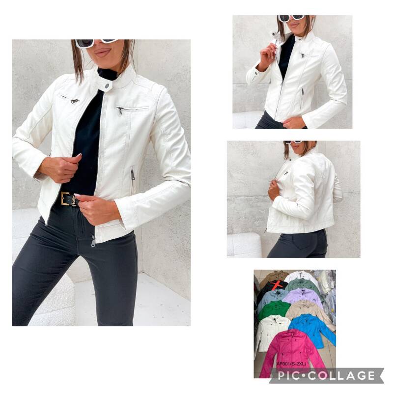 Kurtki damskie skórzana Roz S-2XL, 1 Kolor Paczka 5 szt 1